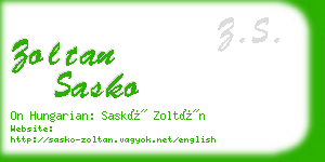 zoltan sasko business card