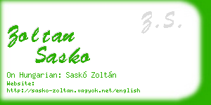 zoltan sasko business card
